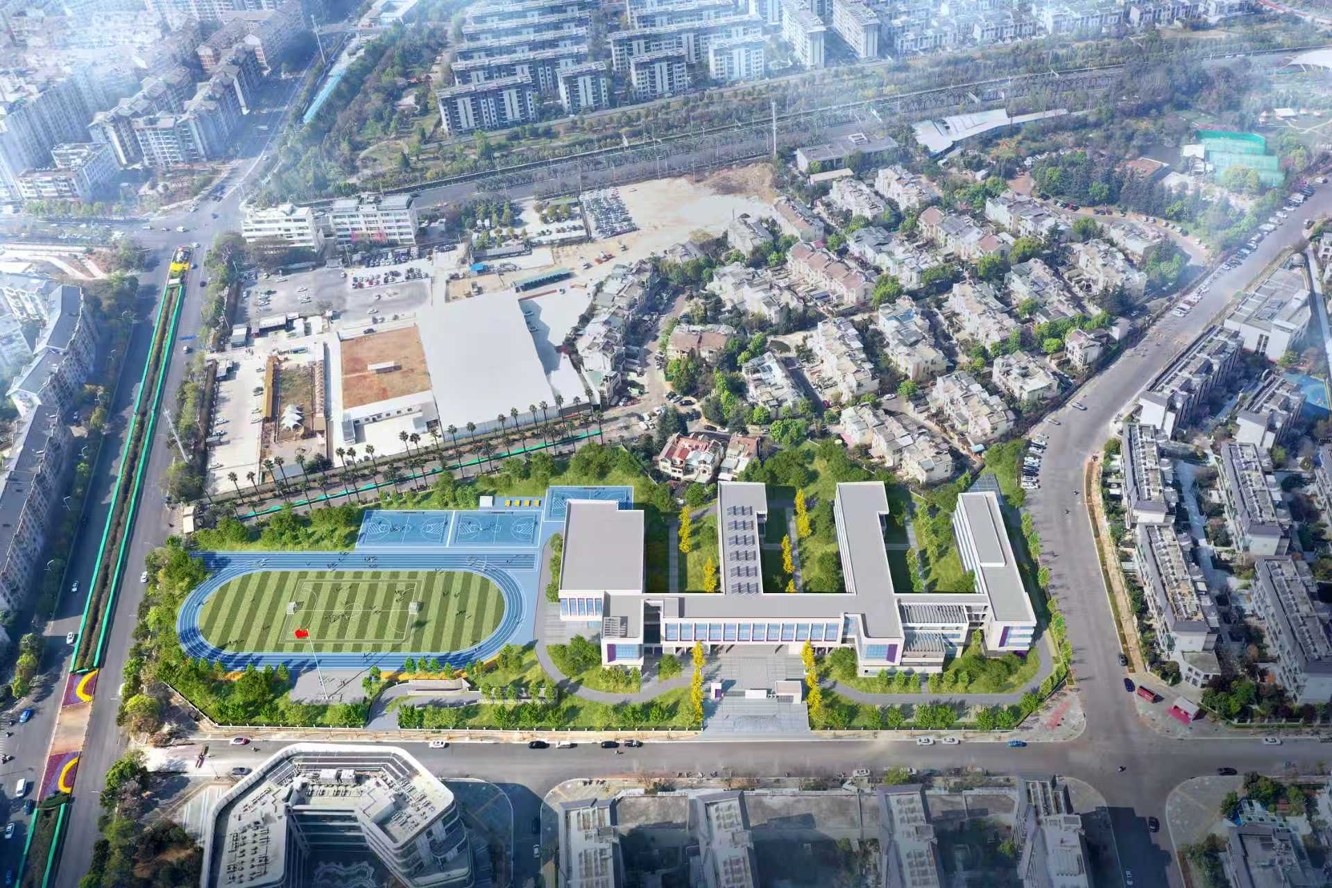 西山区草海5号片区A10地块新建小学建设项目开工