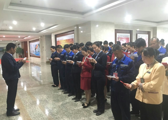 建工物业公司发展大厦物业服务处唱响《胜天国际之歌》