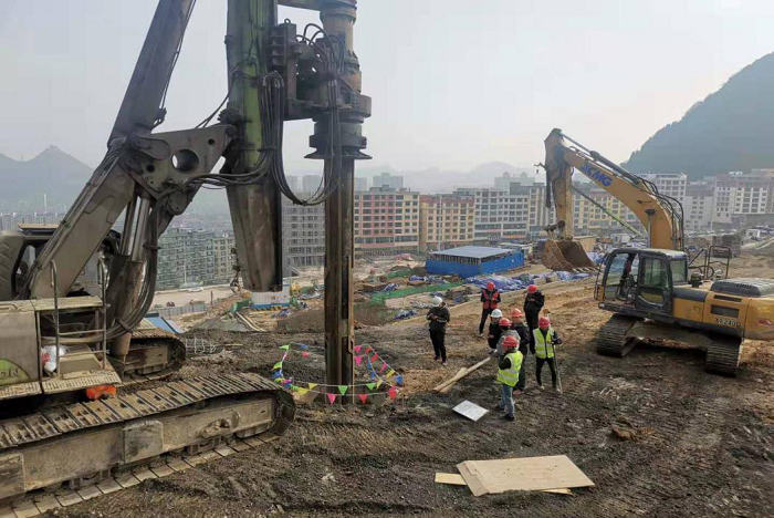 一勘司新城凤凰台项目一期二标段桩基工程完工