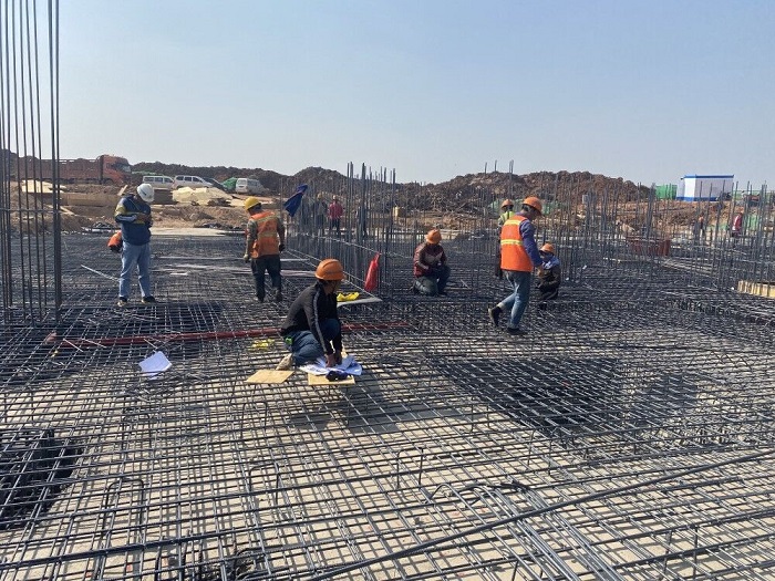 五公司在建项目大干春季热火朝天