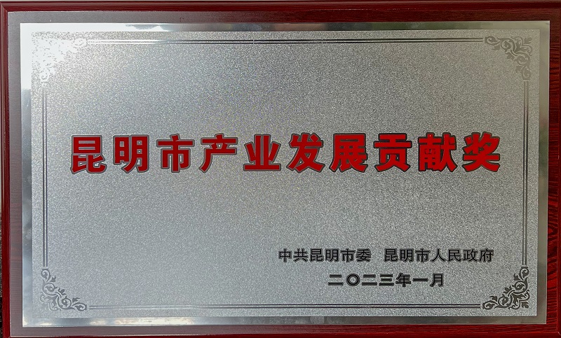 物流公司荣获昆明市产业发展贡献奖